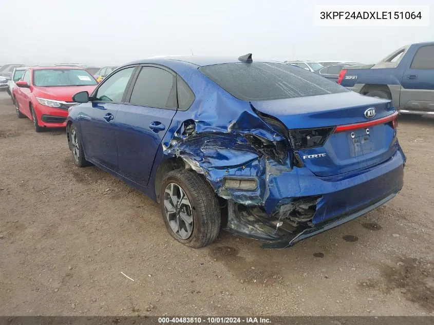 3KPF24ADXLE151064 2020 Kia Forte Lxs