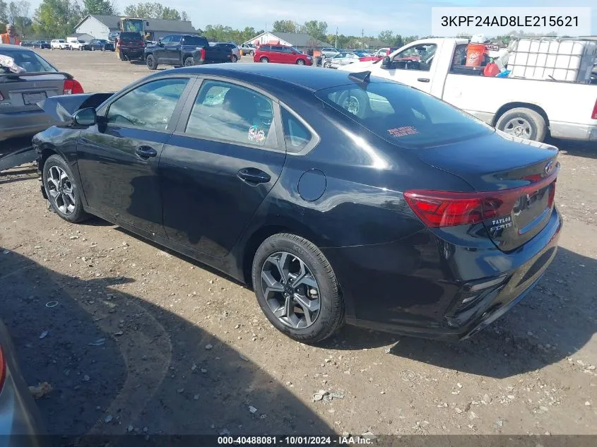 2020 Kia Forte Lxs VIN: 3KPF24AD8LE215621 Lot: 40488081