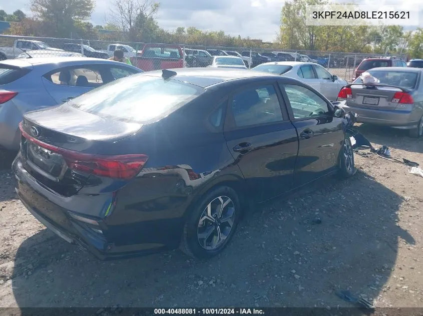 2020 Kia Forte Lxs VIN: 3KPF24AD8LE215621 Lot: 40488081