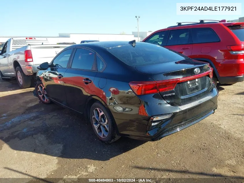 2020 Kia Forte Lxs VIN: 3KPF24AD4LE177921 Lot: 40494903