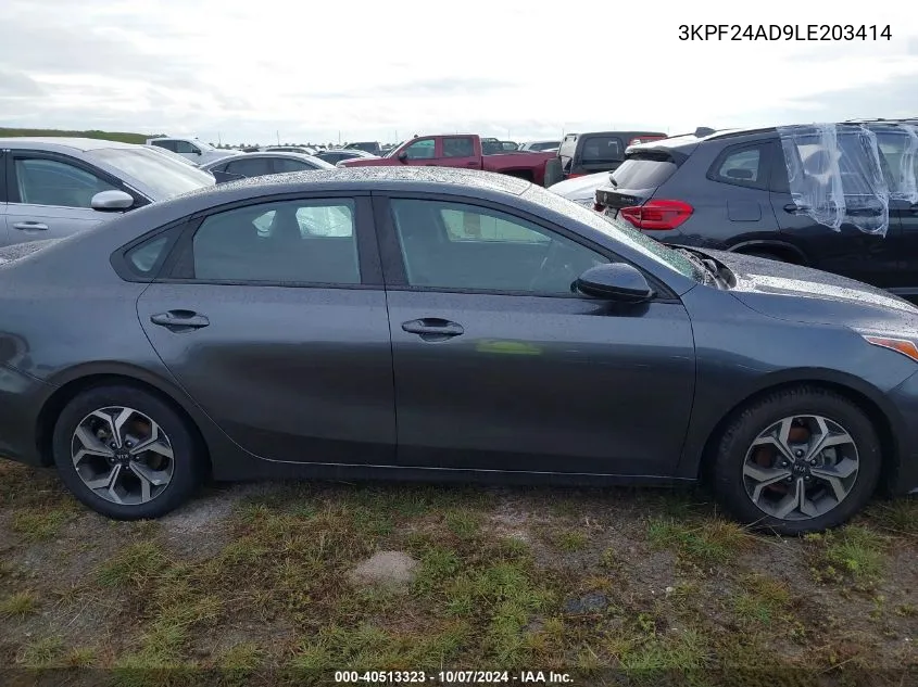 2020 Kia Forte Fe/Lxs VIN: 3KPF24AD9LE203414 Lot: 40513323