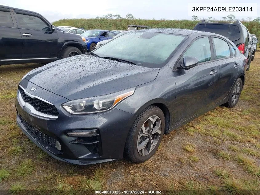 2020 Kia Forte Fe/Lxs VIN: 3KPF24AD9LE203414 Lot: 40513323