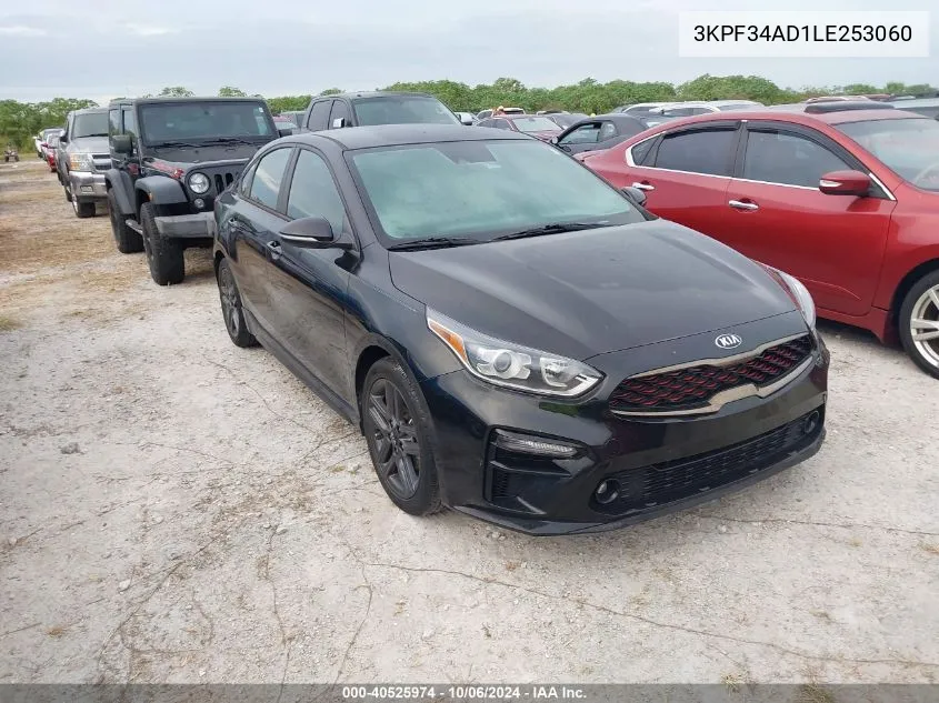 2020 Kia Forte Gt Line/S VIN: 3KPF34AD1LE253060 Lot: 40525974