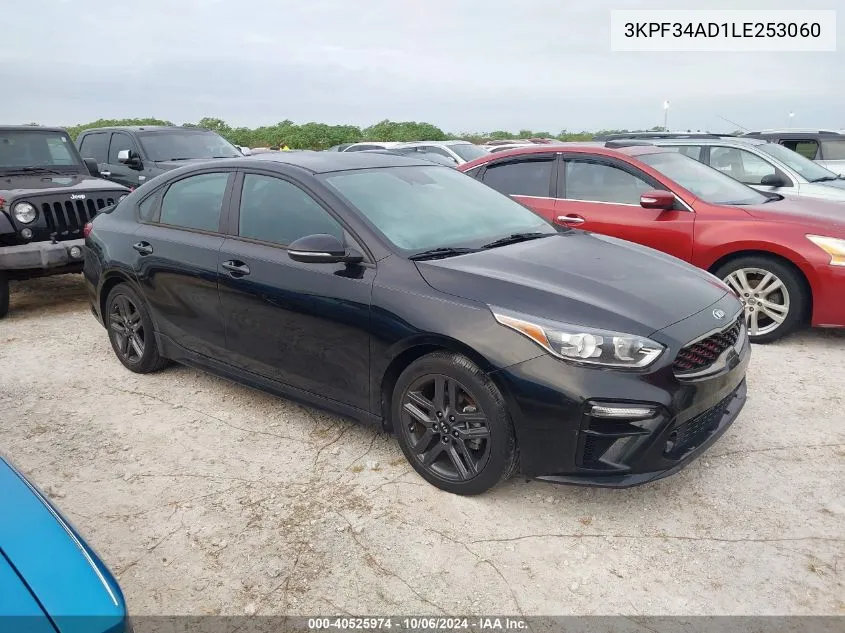 2020 Kia Forte Gt Line/S VIN: 3KPF34AD1LE253060 Lot: 40525974