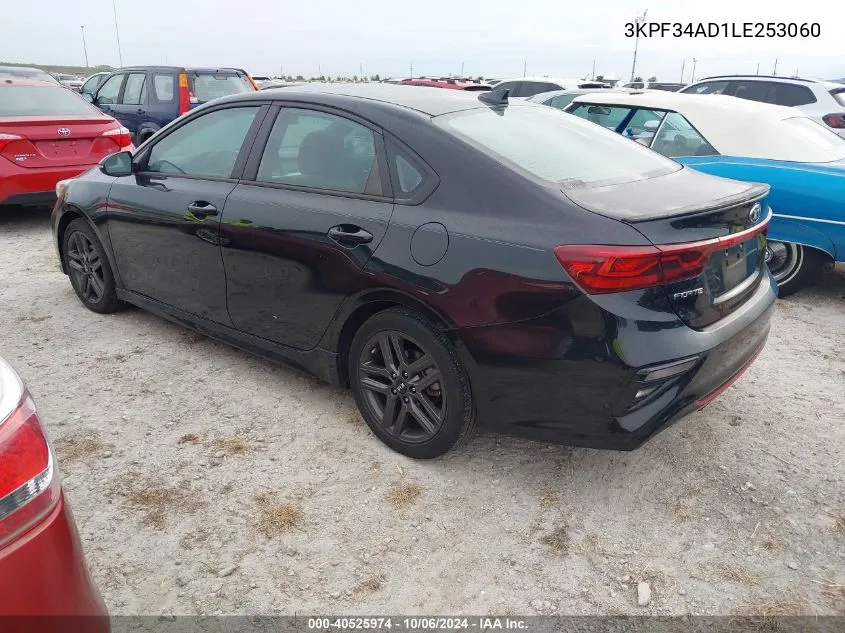 2020 Kia Forte Gt Line/S VIN: 3KPF34AD1LE253060 Lot: 40525974