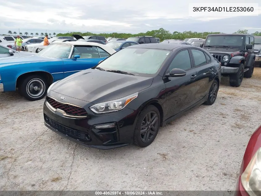 2020 Kia Forte Gt Line/S VIN: 3KPF34AD1LE253060 Lot: 40525974