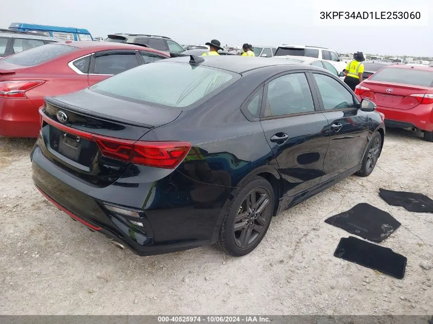 2020 Kia Forte Gt Line/S VIN: 3KPF34AD1LE253060 Lot: 40525974