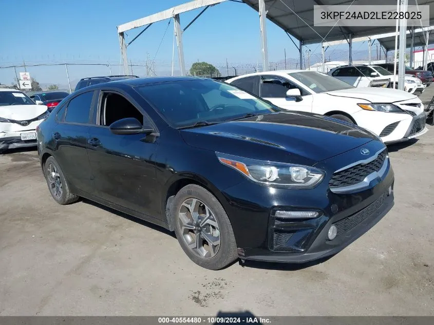 2020 Kia Forte Fe/Lxs VIN: 3KPF24AD2LE228025 Lot: 40554480