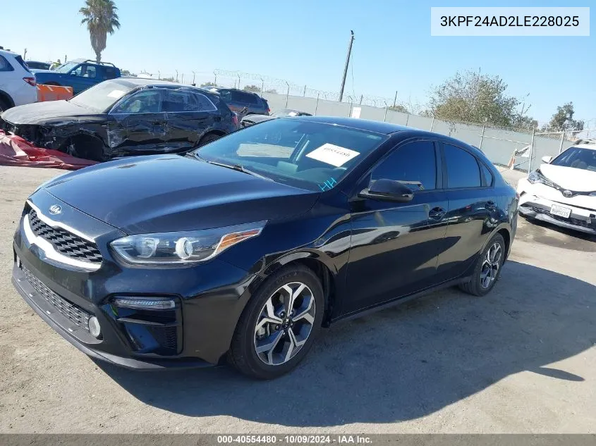 2020 Kia Forte Fe/Lxs VIN: 3KPF24AD2LE228025 Lot: 40554480