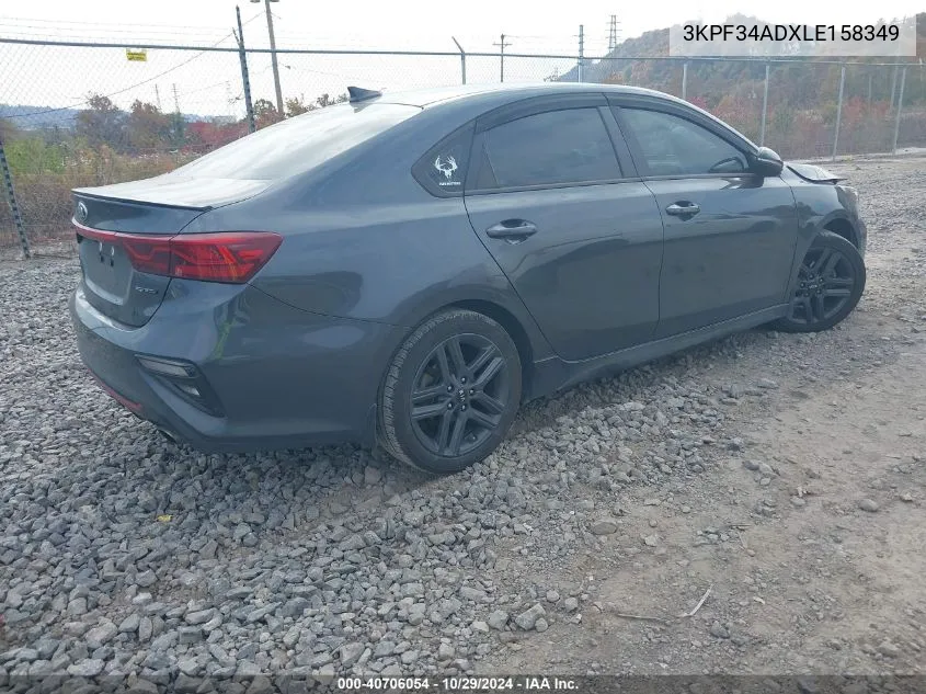 2020 Kia Forte Gt-Line VIN: 3KPF34ADXLE158349 Lot: 40706054