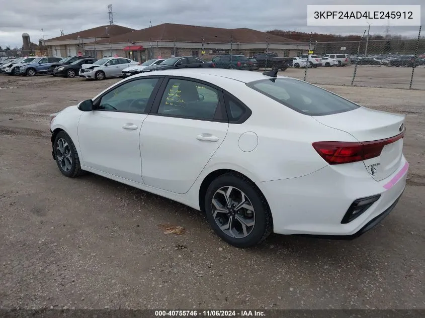 2020 Kia Forte Lxs VIN: 3KPF24AD4LE245912 Lot: 40755746