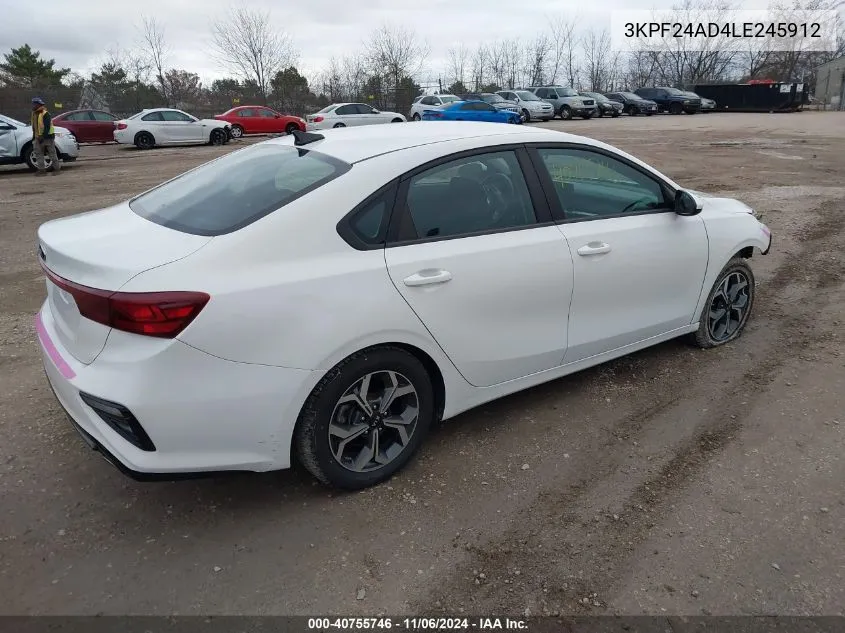 2020 Kia Forte Lxs VIN: 3KPF24AD4LE245912 Lot: 40755746