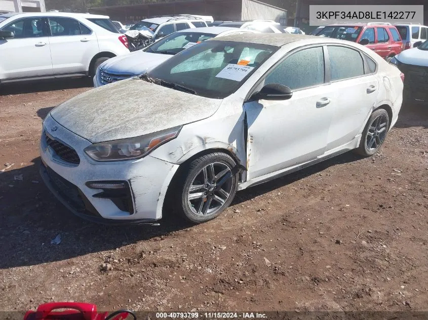 2020 Kia Forte Gt-Line VIN: 3KPF34AD8LE142277 Lot: 40793799