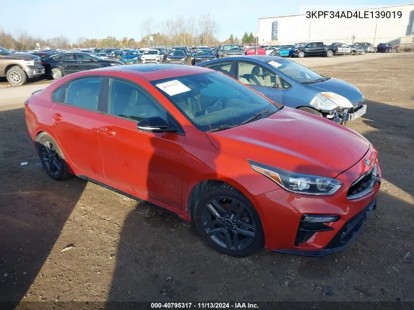 3KPF34AD4LE139019 2020 Kia Forte Gt-Line