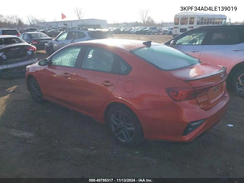 3KPF34AD4LE139019 2020 Kia Forte Gt-Line