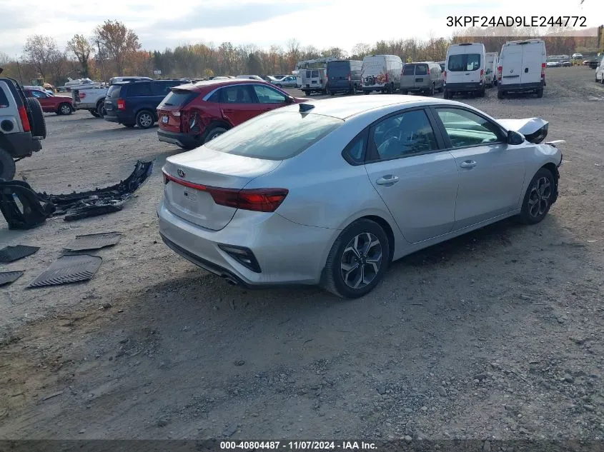 2020 Kia Forte Lxs VIN: 3KPF24AD9LE244772 Lot: 40804487