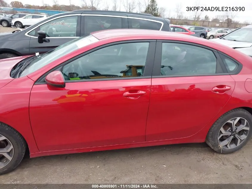 2020 Kia Forte Fe/Lxs VIN: 3KPF24AD9LE216390 Lot: 40805901