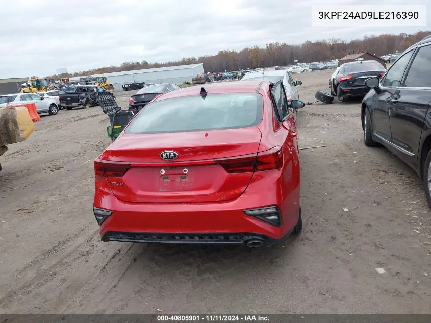 2020 Kia Forte Fe/Lxs VIN: 3KPF24AD9LE216390 Lot: 40805901