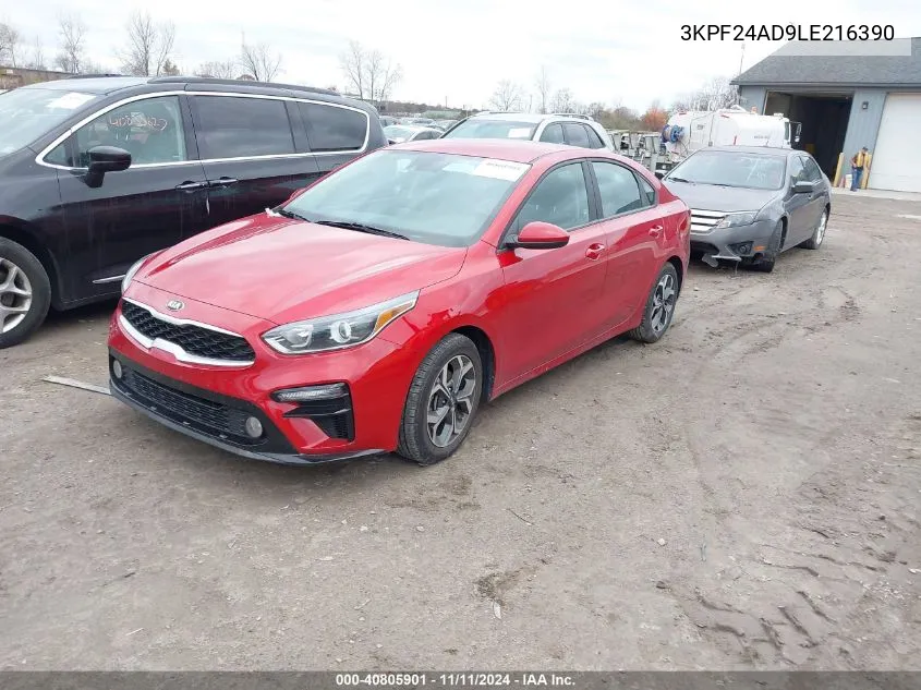 2020 Kia Forte Fe/Lxs VIN: 3KPF24AD9LE216390 Lot: 40805901