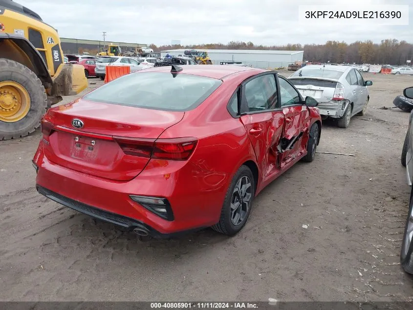 2020 Kia Forte Fe/Lxs VIN: 3KPF24AD9LE216390 Lot: 40805901