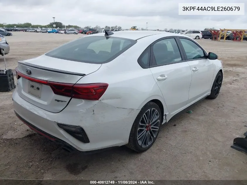 2020 Kia Forte Gt VIN: 3KPF44AC9LE260679 Lot: 40812749