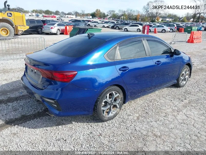 2020 Kia Forte Lxs VIN: 3KPF24AD5LE244431 Lot: 40815531