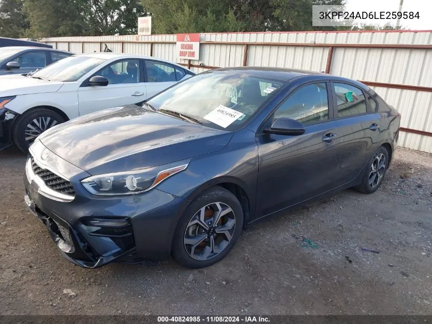 2020 Kia Forte Lxs VIN: 3KPF24AD6LE259584 Lot: 40824985