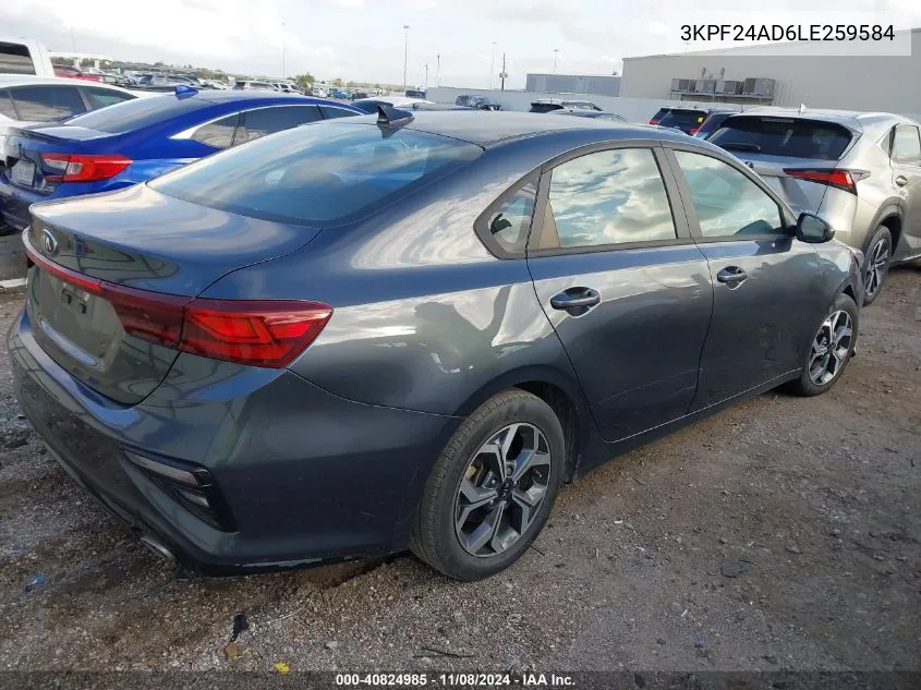 2020 Kia Forte Lxs VIN: 3KPF24AD6LE259584 Lot: 40824985