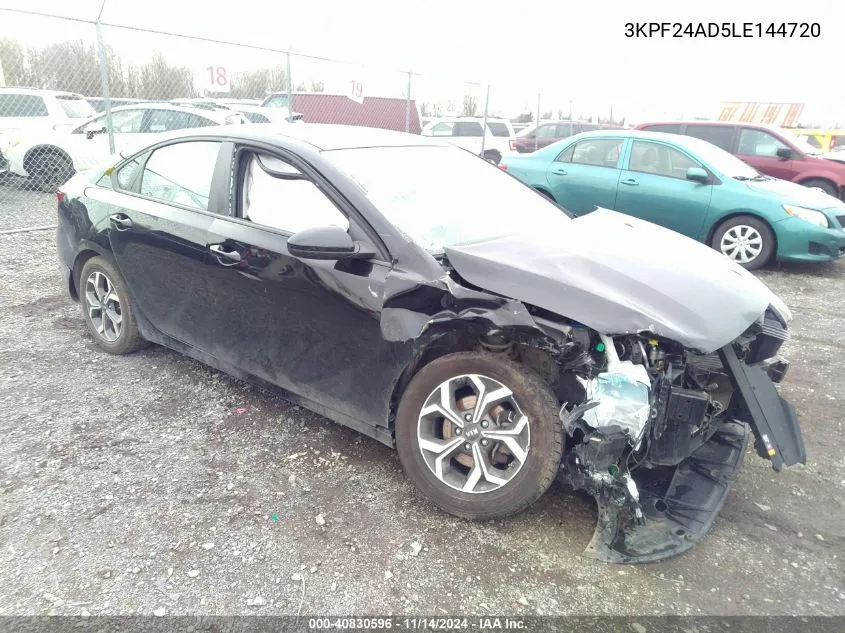 2020 Kia Forte Lxs VIN: 3KPF24AD5LE144720 Lot: 40830596