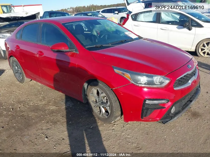 2020 Kia Forte Lxs VIN: 3KPF24AD2LE169610 Lot: 40839112