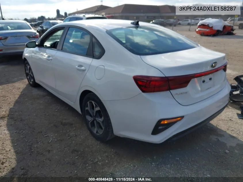 2020 Kia Forte Lxs VIN: 3KPF24ADXLE158287 Lot: 40848428