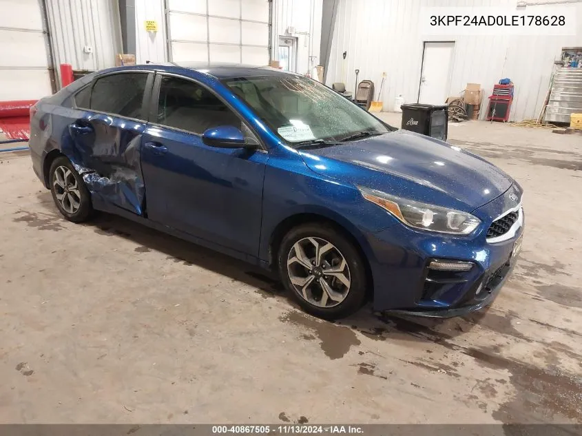 2020 Kia Forte Lxs VIN: 3KPF24AD0LE178628 Lot: 40867505