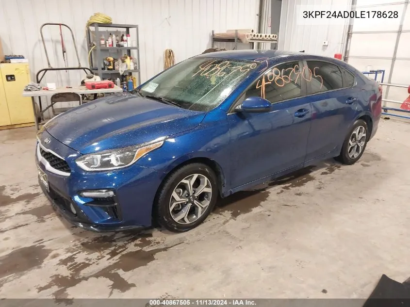 2020 Kia Forte Lxs VIN: 3KPF24AD0LE178628 Lot: 40867505