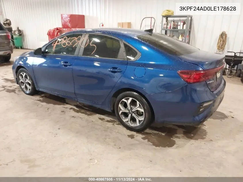 2020 Kia Forte Lxs VIN: 3KPF24AD0LE178628 Lot: 40867505