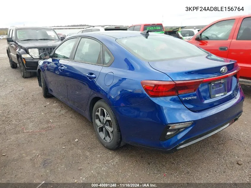 2020 Kia Forte Lxs VIN: 3KPF24AD8LE156764 Lot: 40891248