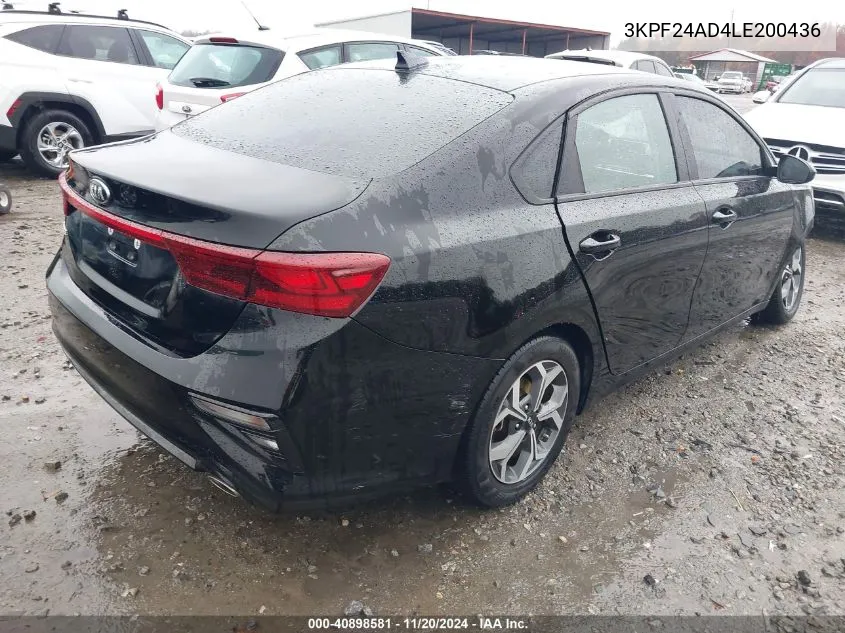 2020 Kia Forte Lxs VIN: 3KPF24AD4LE200436 Lot: 40898581