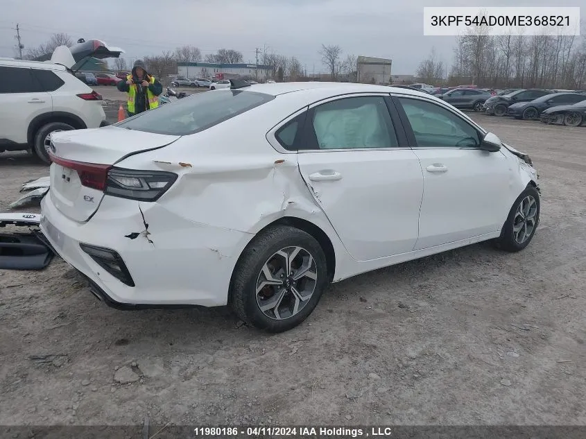 2021 Kia Forte VIN: 3KPF54AD0ME368521 Lot: 11980186