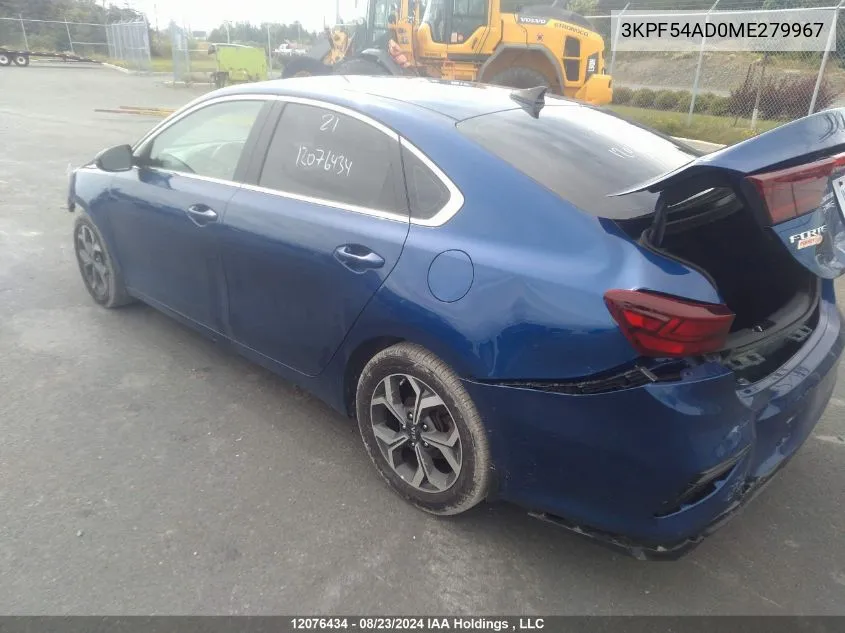 3KPF54AD0ME279967 2021 Kia Forte Ex