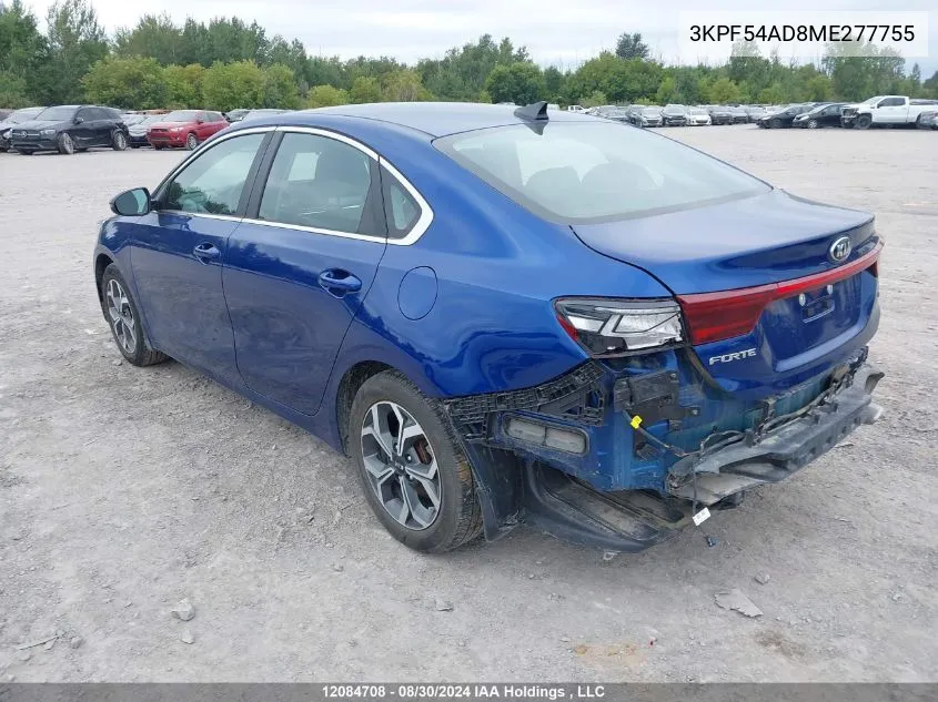 2021 Kia Forte VIN: 3KPF54AD8ME277755 Lot: 12084708