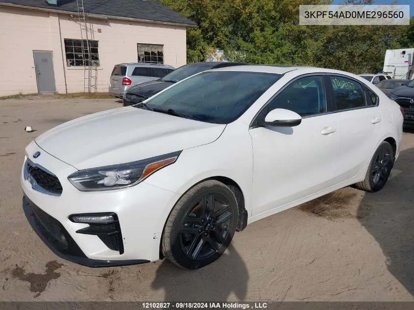 2021 Kia Forte VIN: 3KPF54AD0ME296560 Lot: 12102827