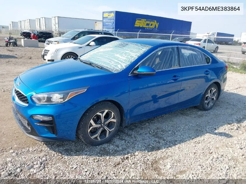 2021 Kia Forte VIN: 3KPF54AD6ME383864 Lot: 12125723