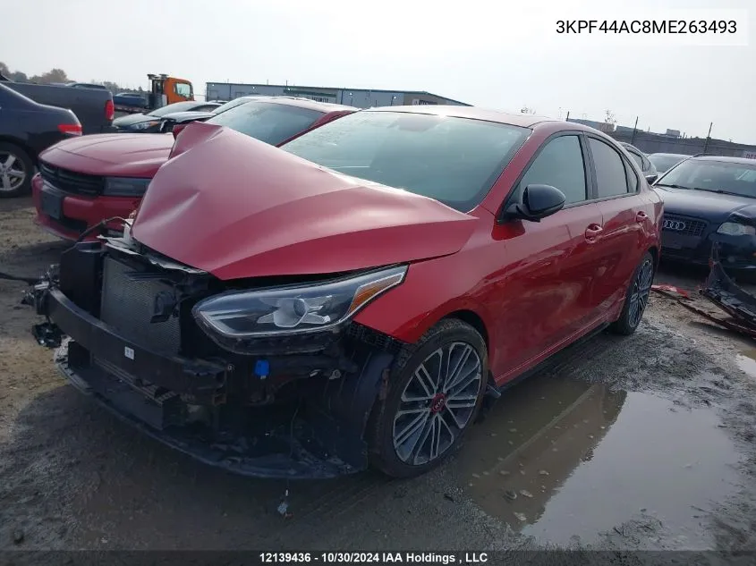 2021 Kia Forte VIN: 3KPF44AC8ME263493 Lot: 12139436