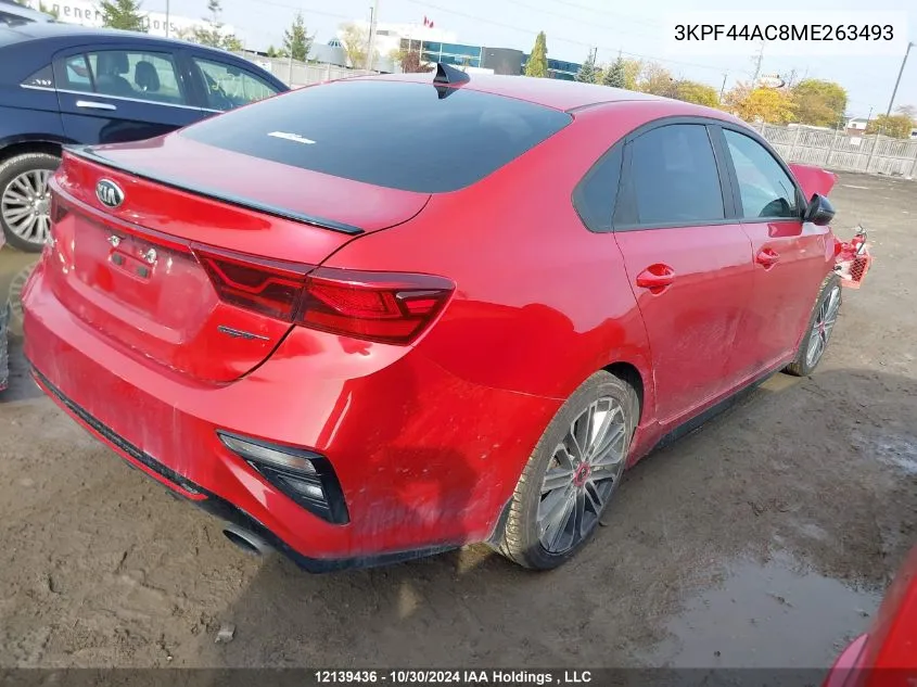 2021 Kia Forte VIN: 3KPF44AC8ME263493 Lot: 12139436