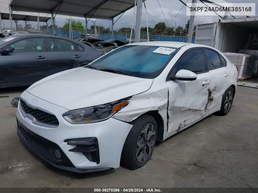 2021 Kia Forte Lxs VIN: 3KPF24AD6ME385168 Lot: 39270266