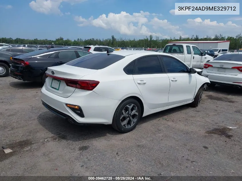 2021 Kia Forte Lxs VIN: 3KPF24AD9ME329712 Lot: 39462725