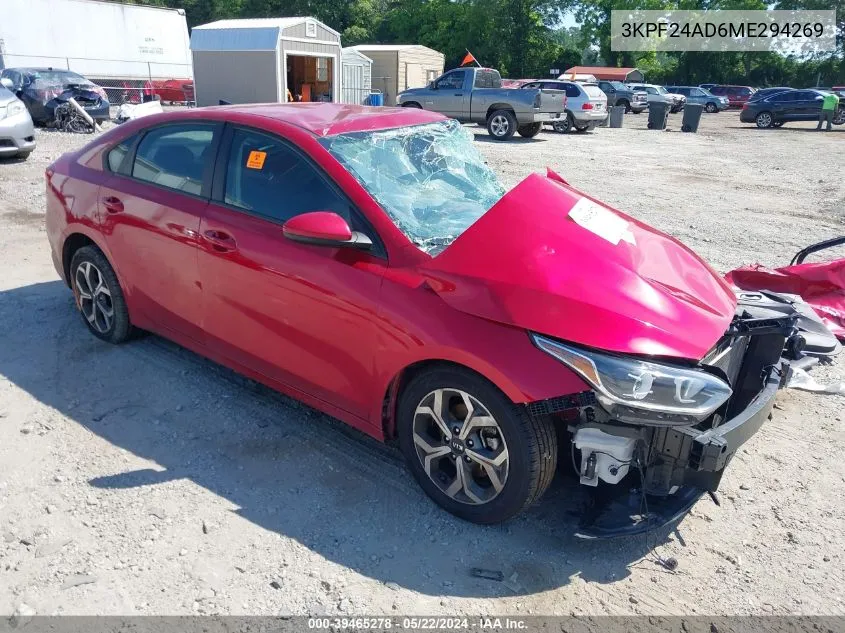 2021 Kia Forte Lxs VIN: 3KPF24AD6ME294269 Lot: 39465278