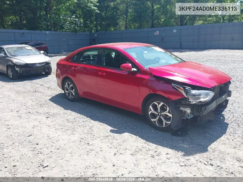 3KPF24AD0ME336113 2021 Kia Forte Lxs