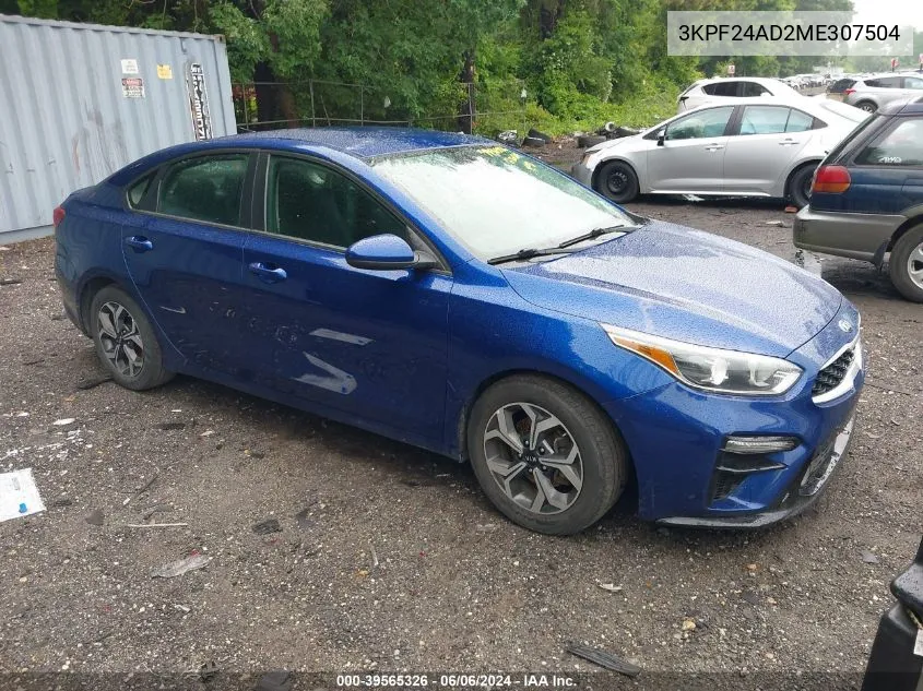 2021 Kia Forte Lxs VIN: 3KPF24AD2ME307504 Lot: 39565326