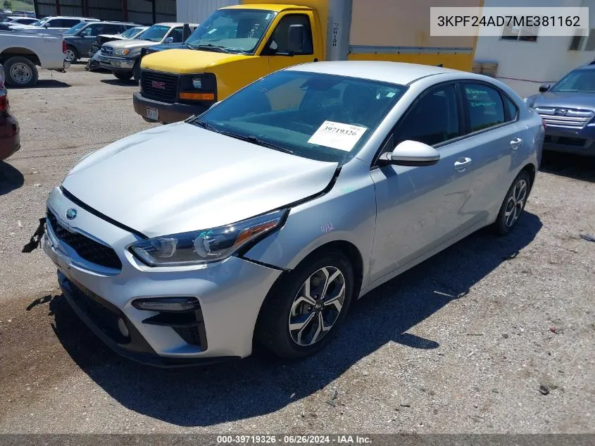 3KPF24AD7ME381162 2021 Kia Forte Lxs