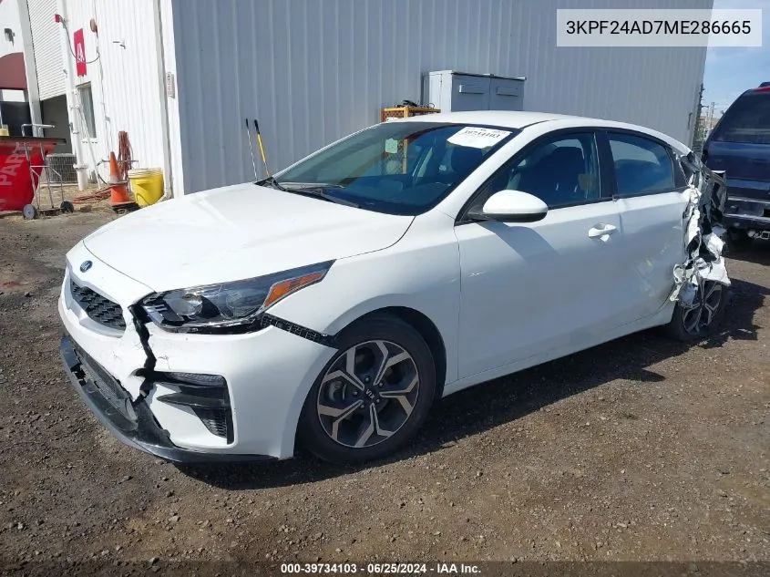 3KPF24AD7ME286665 2021 Kia Forte Lxs